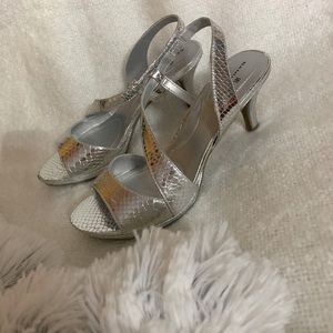 Bandolino silver heels